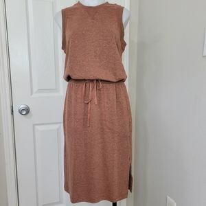 PrAna Cozy Up Beach Hopper Dress S NWT Terra Heather Hemp French Terry Pockets♻️